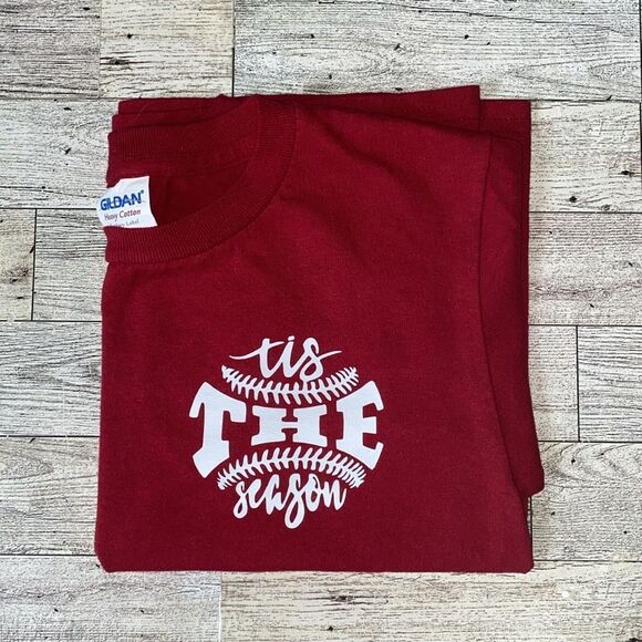 Tis’ The Season, Cherry Red, Unisex Kids, Custom Baseball Tee - Picture 8 of 10